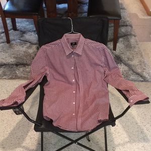 H&M BUTTON UP CHECKER FLANNEL SHIRT